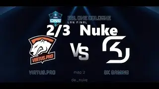 Virtus Pro vs SK Gaming - 2/3 Nuke. Мажор ESL One Cologne 2016. Playoff 1/2 Стадия. CS:GO