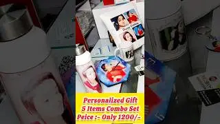 Personalized 5 Items Combo Set Photo Printing Only 1200/- में #tshirt #cushion #cup #bottle #clock