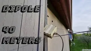 Antenna dipolo autocostruita per banda radioamatoriale 40 metri con NanoVNA Yaesu FT-100D balun 1:1