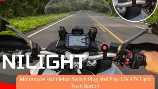 🔧🏍️ Nilight Motorcycle Handlebar Switch | Plug & Play Control for 12V Lights