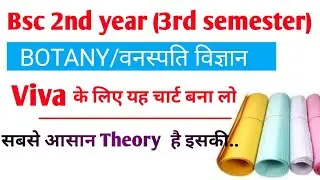 BOTANY/वनस्पति विज्ञान II Bsc 3rd semester ,chart per kya banaye mjpru....
