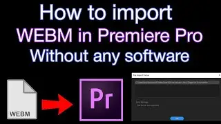 How to import webm file in premiere pro | webm file in premiere pro | webm file to mp4 | hindi
