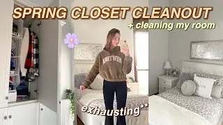DEEP CLEANING MY ROOM for SPRING 2023!!! | closet clean out + decluttering | motivating* 🌸