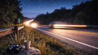 Country Highway at Night | Steady Road Noise for Deep Sleep (6+ Hours)