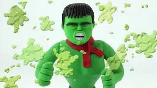 HUGE HULK SNOT! Superhero Slime Stop Motion Episode Superhero in Real Life Frozen Elsa Ben 10