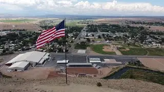Giant American Flag! Duchesne, Utah (360 Drone Video)