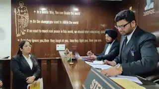 [Moot Court Practice] -Rahul Sharma (Law Student) conducting moot court at Shivalik Judicial Academy