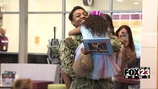 Video: Jenks military dad makes surprise visit home for daughter's birthday