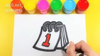 🌈 How To Draw A Calendar | Happy New Year Drawing | Calendar Drawing | Easy Drawing | Kids Drawing