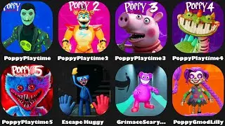 New Poppy Playtime Chapter 1 to 5,Grimace Monster Scary Survival,Poppy Playtime 5 Lilly Lovebraids