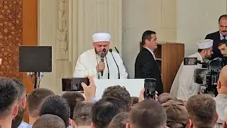 Hoxha Bilal Teqja dritheron Tiranen në hapjen e xhamise se madhe