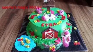 Fondant decoration on whipped cream cake || fondant accent decoration idea