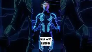 Real Man Changed Into a 3D Character 😲