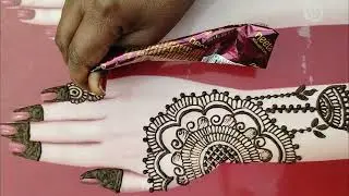 Mehndi Design Simple Black Hand | Mehndi Design Simple And Easy||