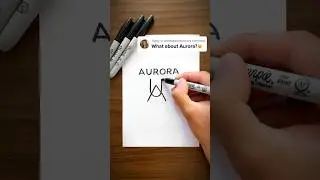 Aurora name into a logo 🥰 Which name to do next? 🤔 #logo #namelogo