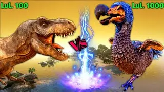 Ark Mobile 1000 Level Dodo VS 100 lvl Rex #arkmobile