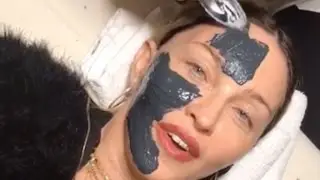 Madonna TUTORIAL with Her Chrome Clay Mask from MDNA Skin Care Line