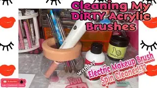 TESTING...👩🏾&zwj;🔬Will My ELECTRIC Spinning Makeup Brush Cleaner Clean My NAIL BRUSHES?!?!💅🏾