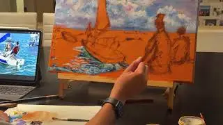 Starting a new painting! #art #sailing