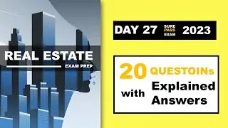 DAY 27 Must-Know test questions real estate exam prep 2023 California #learning with AI