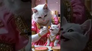 The Cutest Bride Ever! 😻💍 White Kitten&rsquo;s Bridal Makeup Will Melt Your Heart! #cat #cute #aishorts