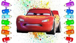 Тачки 🚘 Раскраска Coloring cars🌈How to Color easy McQueen #kids #colorbook #drawing #artmarkers #333