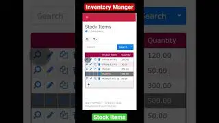 Stock Items - Inventory Management System #shorts #inventory #phpmaker #viral #inventorysystem