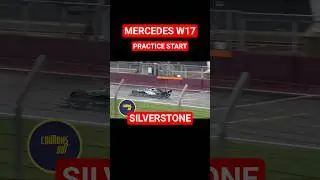 George Russell Practice start Mercedes W17 Silverstone shakedown