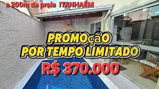 R$ 74.000 DE ENTRADA + PARCELAS 2 dormitórios 3 banheiros poscina área gourmet a 200m da praia 