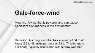 Gale-force-wind Meaning
