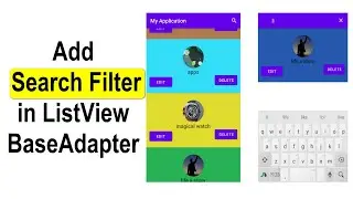 Android Studio Search filter | Add Search Filter in Listview BaseAdapter | SQLite database search