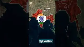 Evolution of India 🇮🇳 #Shorts #India #Geography #Map #Flag  #History #Empire