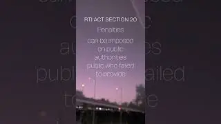 RTI ACT 2005 SECTION 20 (Penalties) PART 1 - Verdict India #shorts