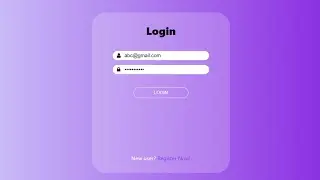 Transparent Login | login page using html and css