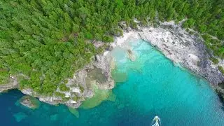 Cyprus Lake Grotto (Tobermory) at the Bruce Peninsula - The Best Drone Video 4K UHD