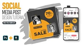 Social Media Ads Design Tutorial - Fashion Sale Instagram Graphic Post Ideas - Tukitek