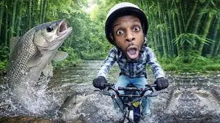 Приключение на электровелосипеде: переправа через ручей превращается в неожиданное открытие.
