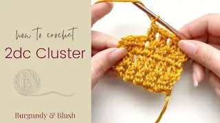 2dc Cluster Crochet Stitch Tutorial | Burgundy & Blush Crochet