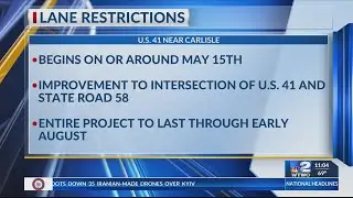 INDOT: US 41 lane restrictions to last til early August