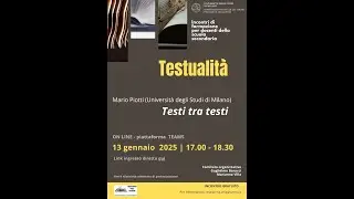 Testualit&agrave;. Testi tra testi