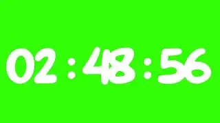4K Funny Font 3 Hour Countdown Timer Green Screen - Cartoon Numbers Clock VFX - No Copyright