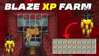 Minecraft Easiest Blaze Spawner Xp Farm Tutorial 🔥(Blaze Rod + Xp) | Blaze Farm