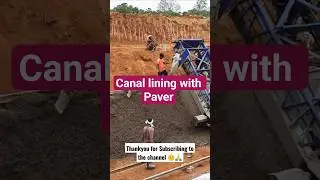 canal lining with paver || MrBharathsp #shorts  #youtubeshorts #MrBharathsp