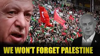 В Стамбуле прошел марш полумиллиона человек в знак протеста против войны Израиля против Газы.