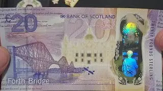 BANK OF SCOTLAND &pound;20 Banknote FORTH BRIDGE