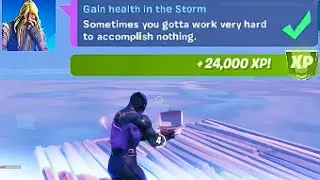 Gain health in the Storm - Fortnite
