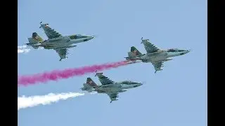 Georgian Air Force SU 25 T   formation flight ( LIVE!)