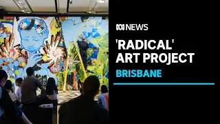 'Radical' art project sees 22 artists collaborate on evolving 'happy accidents' | ABC News