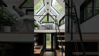 Tiny House - Rustic Cabin Loft Interior Design #TinyHouse #RusticCabin  #CozyHome #TinyLiving