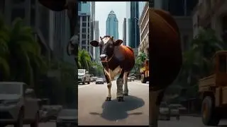 Alian ne bachai gaay ki jaan ..#ai #cowvideos #vfxshorts #aiart #shorfeed #newai